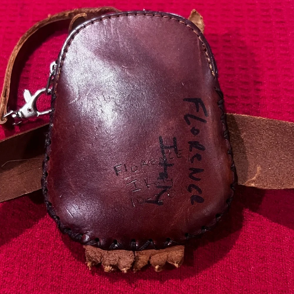 🦉 Florence Italy Leather Owl Coin Purse | Articulating Wings handmade
